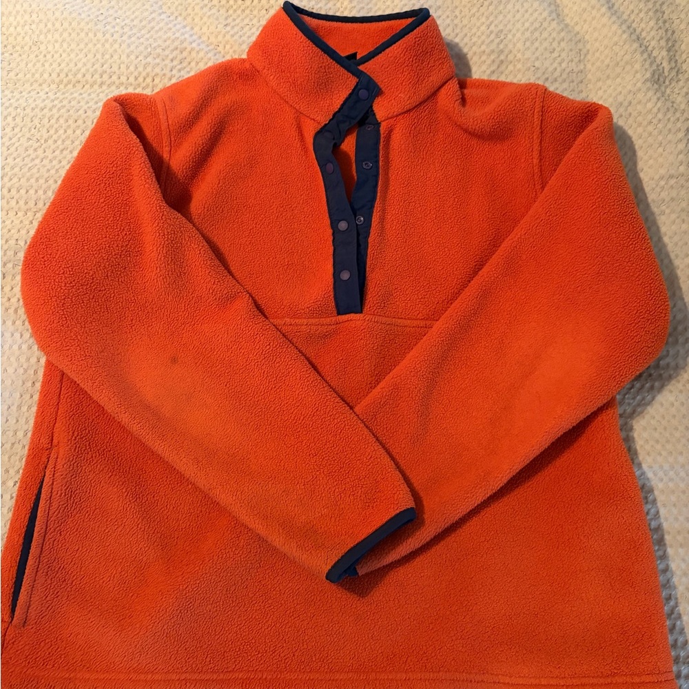 L.L. Bean Orange Fleece Pullover